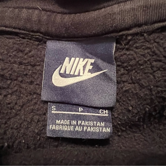 Nike Fleece Hoodie Men’s S Black Pullover Hooded Sweatshirt 804346-010 - Picture 3 of 5